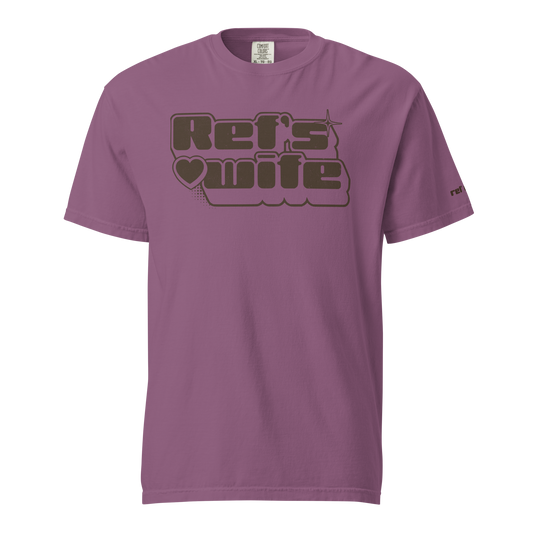 Berry Ref' Crew The Ref's Wife t-shirt, vintage Y2K bubbly graphic with a retro heart detail — front view