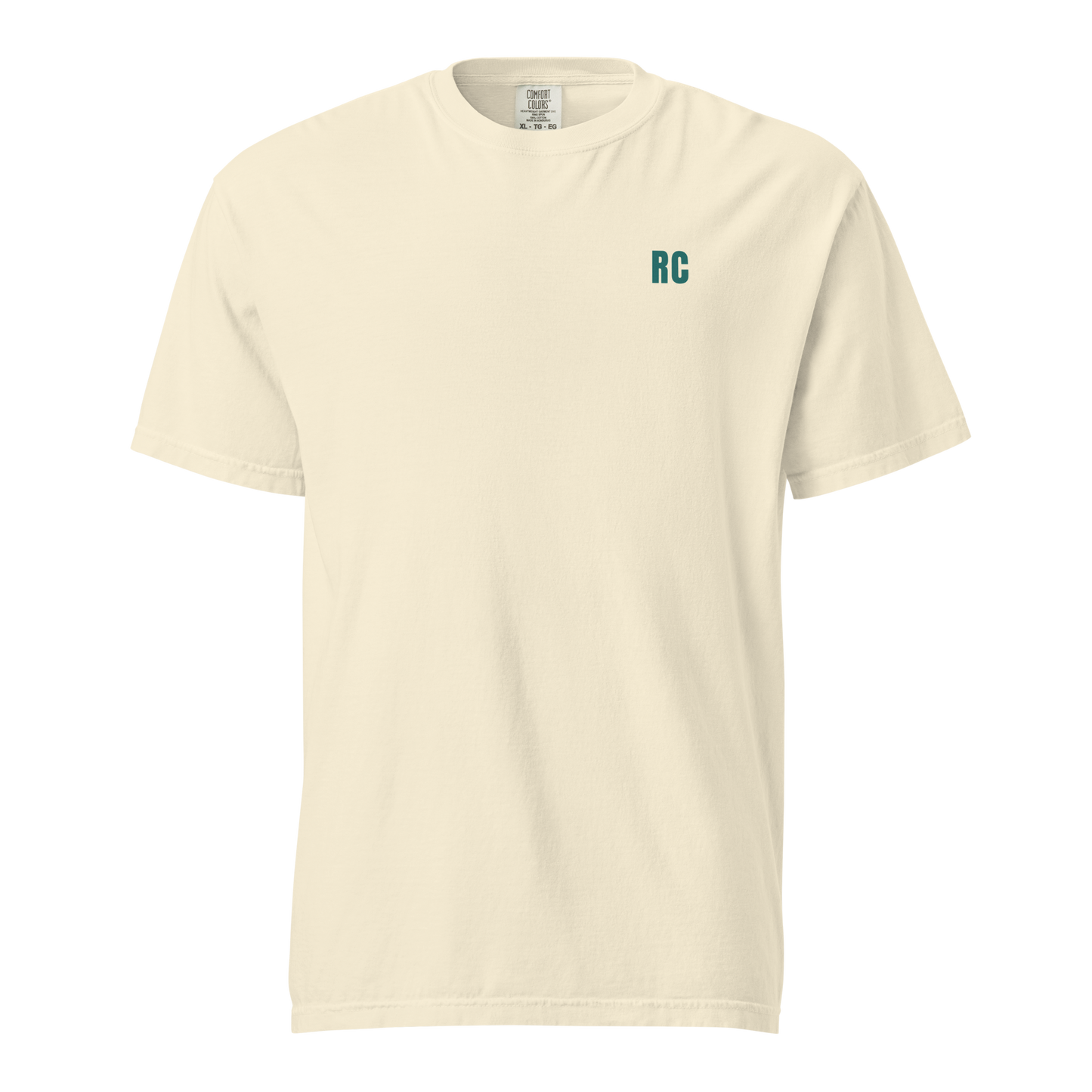 Ref' Crew Morning Calls Tee in ivory — front 'RC' monogram on garment-dyed heavyweight cotton for early-rising basketball officials