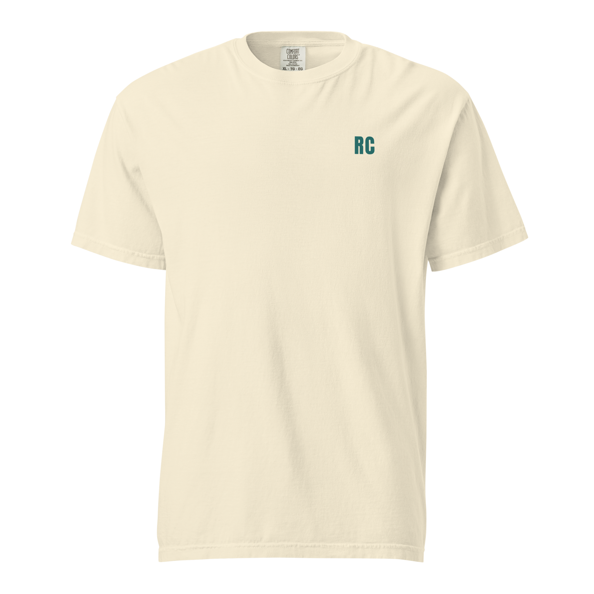 Ref' Crew Morning Calls Tee in ivory — front 'RC' monogram on garment-dyed heavyweight cotton for early-rising basketball officials