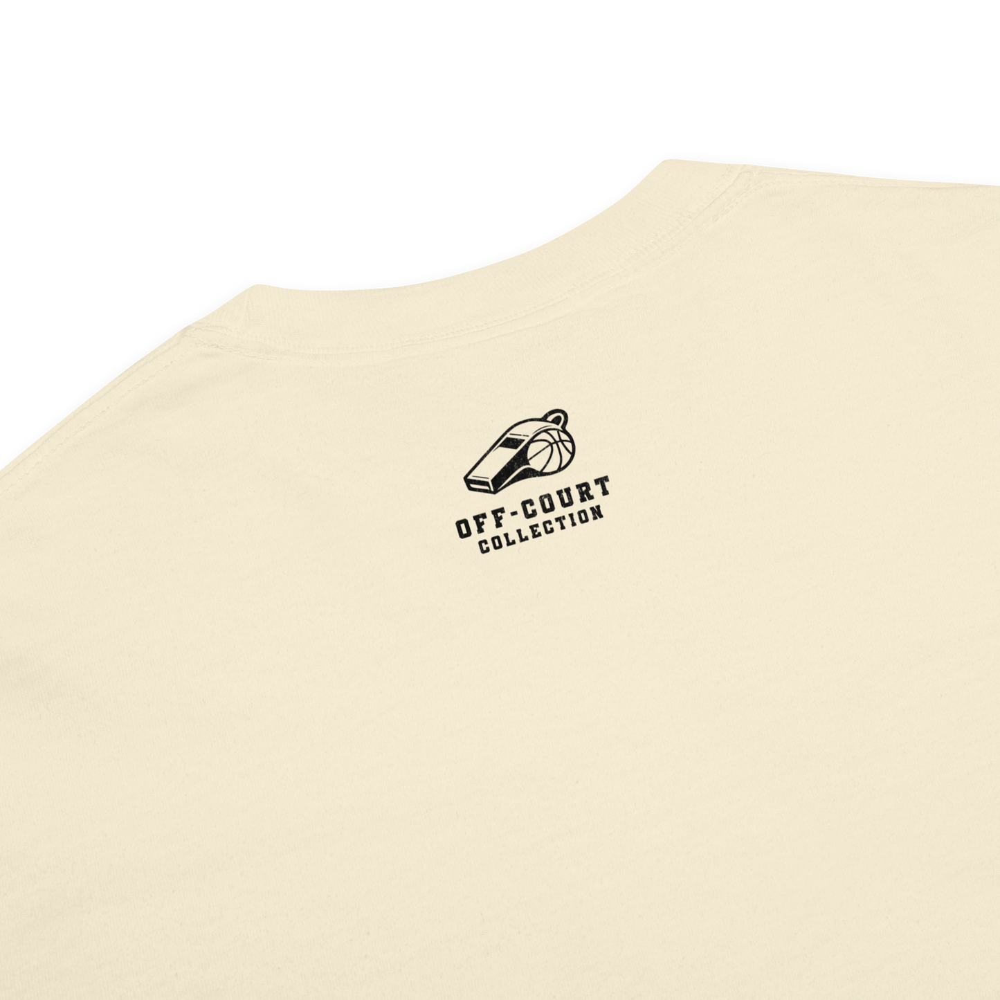 Gray Off-Court Collection Vintage Tee with "OFF-COURT COLLECTION" text and whistle graphic.