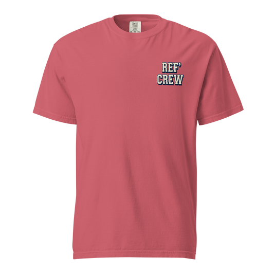 Coral Ref' Crew referee t-shirt for basketball official, heavyweight cotton, XL.